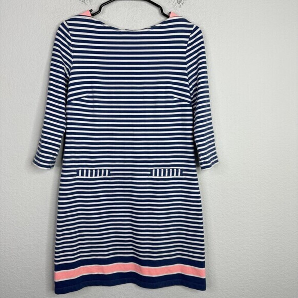 Lilly Pulitzer Dress Women Small Irina Blue‎ White Striped Shift Coastal Preppy